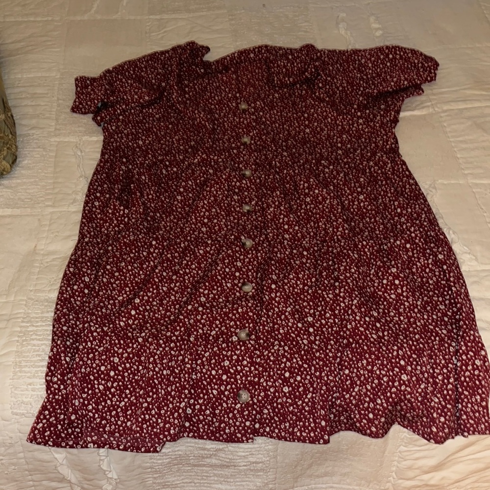 Womens Ruffle Dress Short - Picture 2 of 5